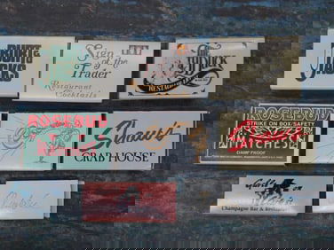 Collection of Vintage Restaurant Matchboxes