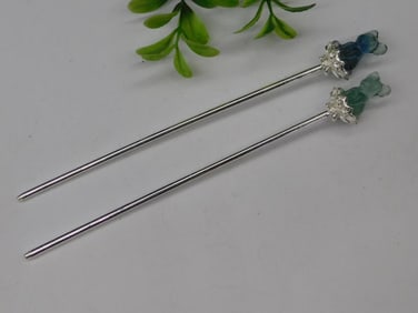 Decorative Metal Hair Pins with Colored Animal Figures