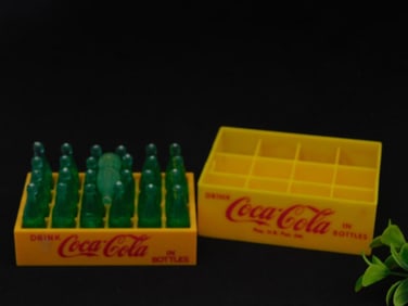 Vintage Coca-Cola Miniature Bottle Crates Set of Two