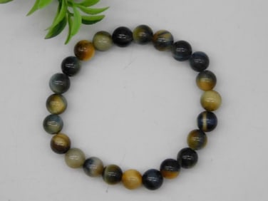 Tiger?s Eye Beaded Stretch Bracelet Rock Stone Lapidary Specimen