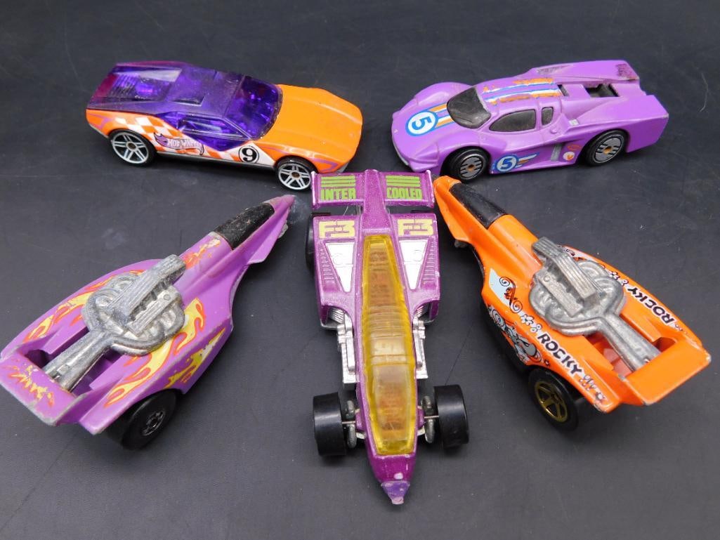 Set of 5 Hot Wheels Cars, Mattel Inc. 1980s: Set of 5 Hot Wheels Cars, Mattel Inc. 1980s