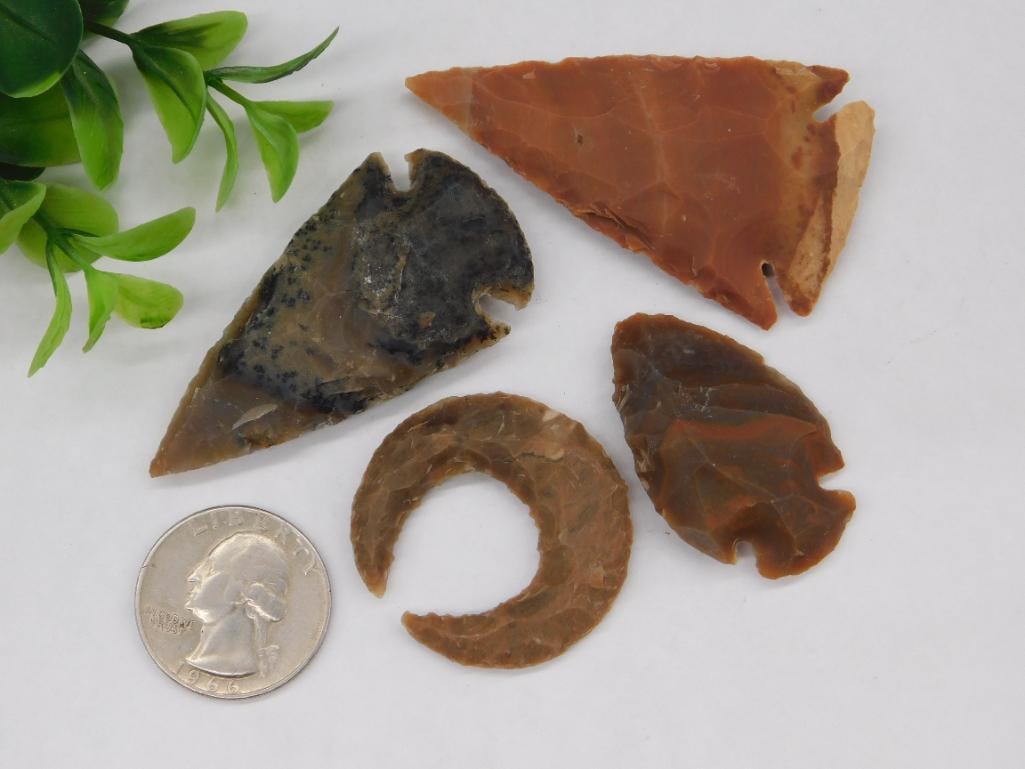 Four Native American-Style Stone Points - 2