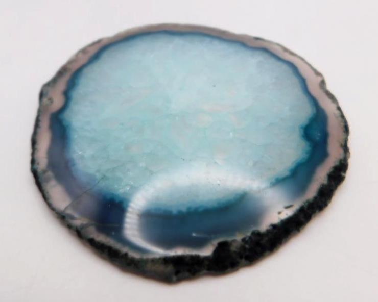 AGATE SLICE ROCK STONE LAPIDARY SPECIMEN: AGATE SLICE ROCK STONE LAPIDARY SPECIMEN