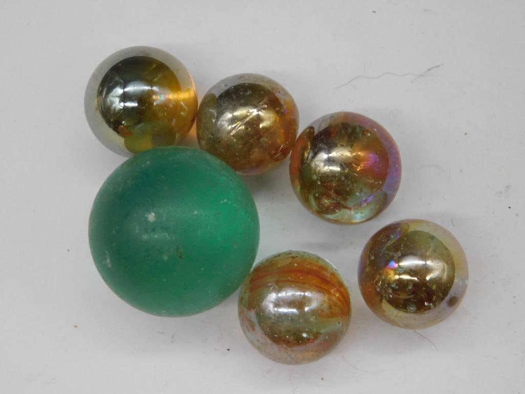 VINTAGE GLASS MARBLES: VINTAGE GLASS MARBLES
