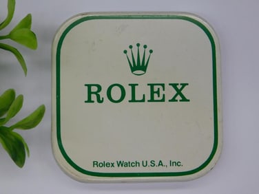 Vintage Rolex Watch Tin Case with Green Logo WATCHMAKING WATCHMAKER TOOLS