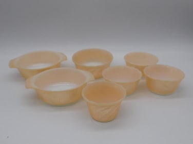 Anchor Hocking Fire-King Peach Lustre Bowls