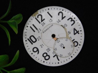 Hamilton Pocket Watch Dial with Small Seconds Subdial WATCHMAKER WATCHMAKING TOOLS