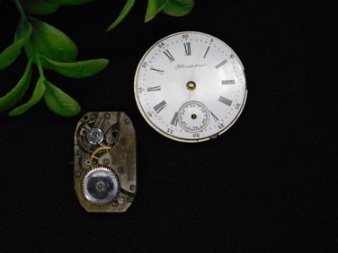 Vintage Pocket Watch Movement and Dial Components WATCHMAKER WATCHMAKING TOOLS
