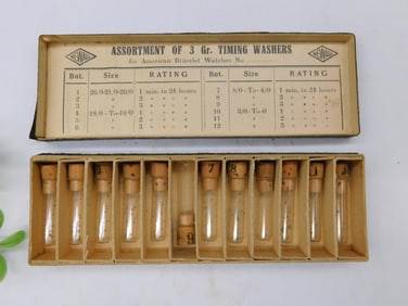 Vintage Assortment of 3 Gr. Timing Washers for Watches WATCHMAKER WATCHMAKING TOOLS