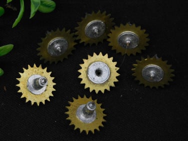 Seven Vintage Brass and Metal Gears WATCHMAKER WATCHMAKING TOOLS
