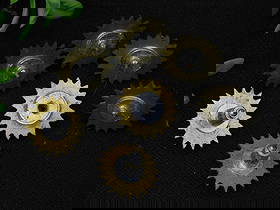 Seven Vintage Brass and Metal Gears WATCHMAKER WATCHMAKING TOOLS: Seven Vintage Brass and Metal Gears WATCHMAKER WATCHMAKING TOOLS