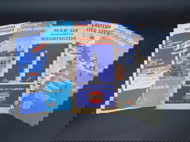 AMOCO ROAD MAPS MIXED STATES VINTAGE ANTIQUE AUTOMOBILIA