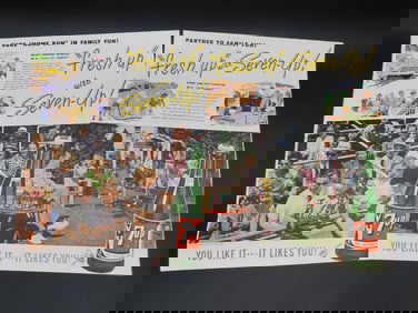 7UP ADVERTISING INSERTS VINTAGE ANTIQUE EPHEMERA