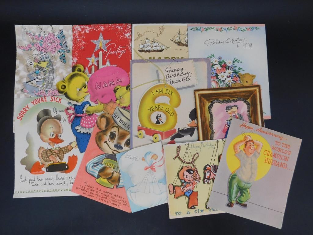 GREETING CARDS VINTAGE ANTIQUE EPHEMERA: GREETING CARDS VINTAGE ANTIQUE EPHEMERA