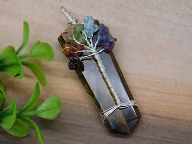 MIXED STONE PENDANT ROCK STONE LAPIDARY SPECIMEN