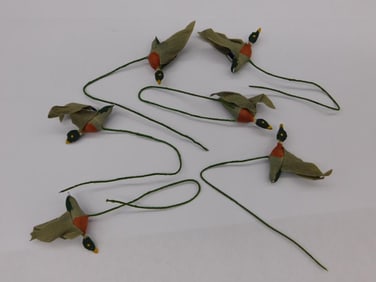 Vintage Cloth Duck Ornaments in Original Box