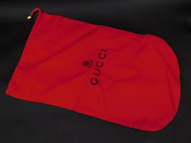 Gucci Red Dust Bag with Drawstring Closure