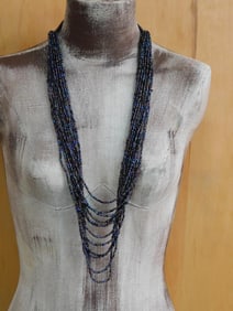 SEED BEAD NECKLACE ROCK STONE LAPIDARY SPECIMEN
