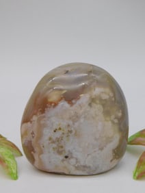 HATMANS FLOWER PETAL AGATE ROCK STONE LAPIDARY SPECIMEN