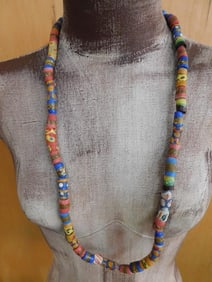 AFRICAN TRADE BEADS ROCK STONE LAPIDARY SPECIMEN