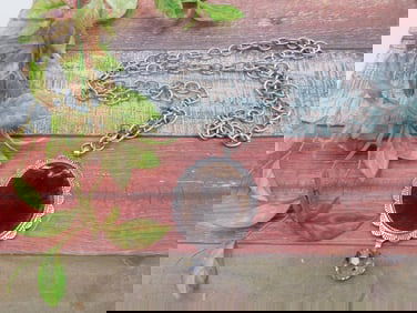 COW PRINT PENDANT ON CHAIN NECKLACE