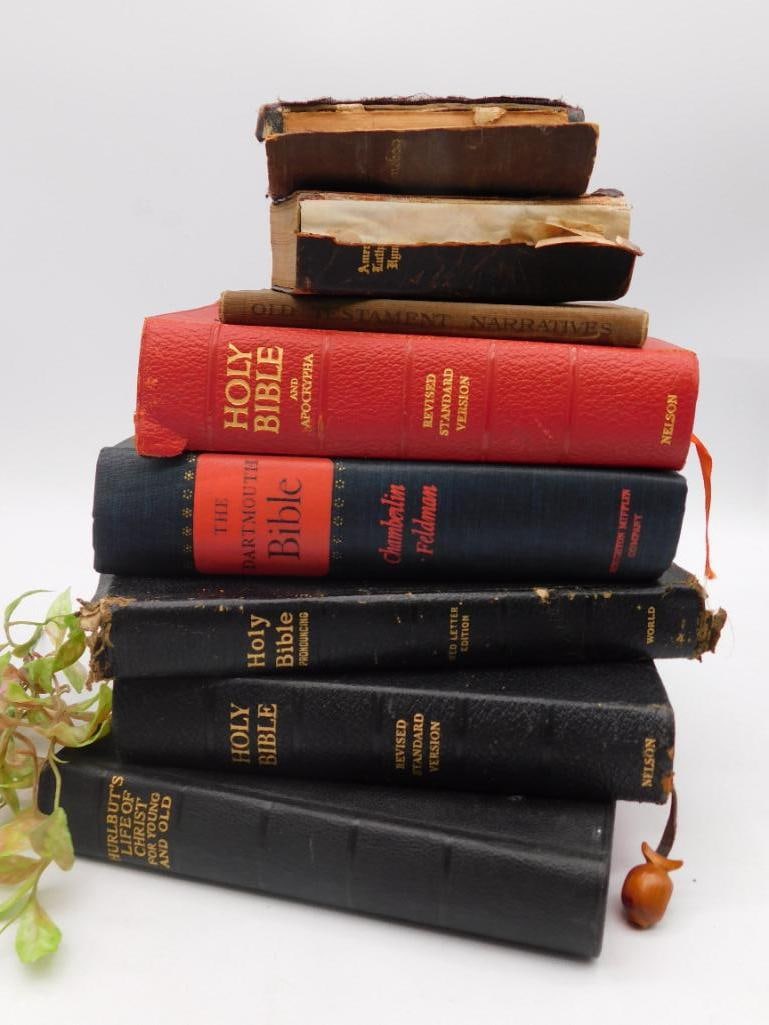 VINTAGE BIBLES BULK LOT VINTAGE ANTIQUE: VINTAGE BIBLES BULK LOT VINTAGE ANTIQUE