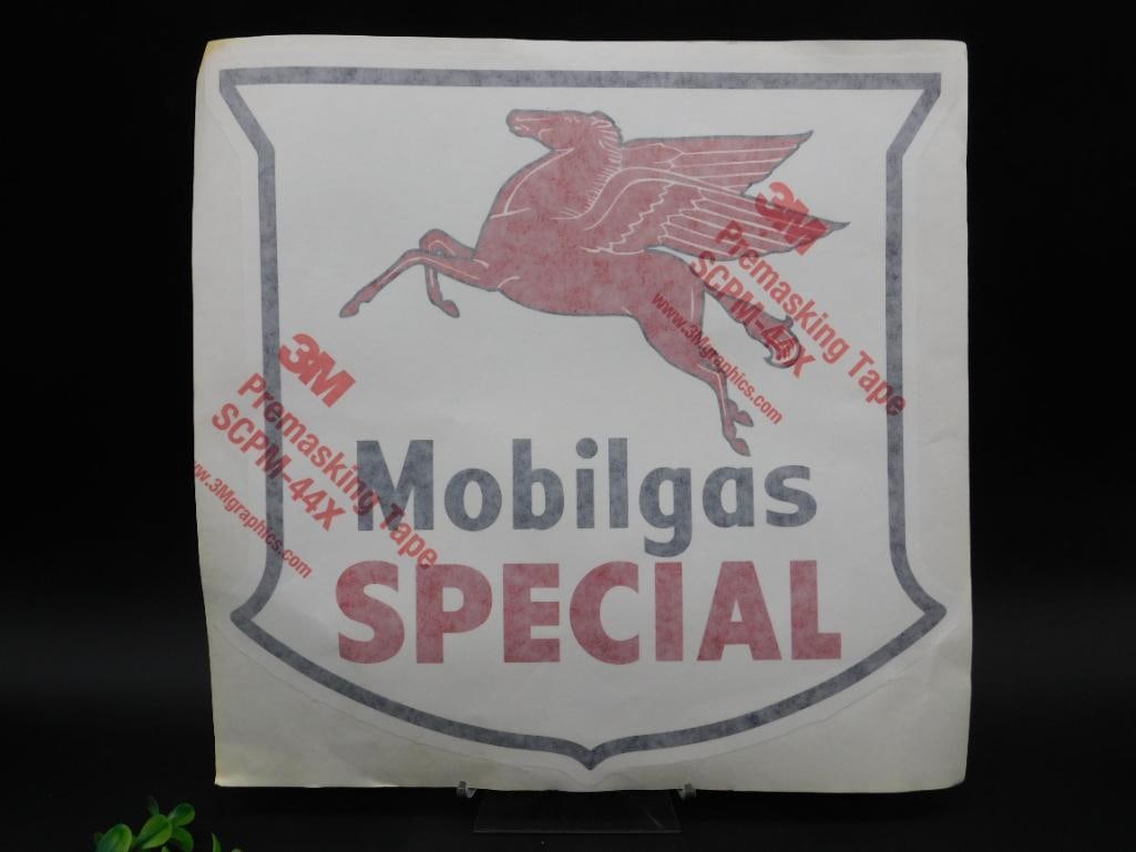 Mobilgas Special Pegasus Vinyl Decal with 3M Tape: Mobilgas Special Pegasus Vinyl Decal with 3M Tape
