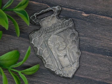 Metal Indian WATCH FOB VINTAGE ANTIQUE