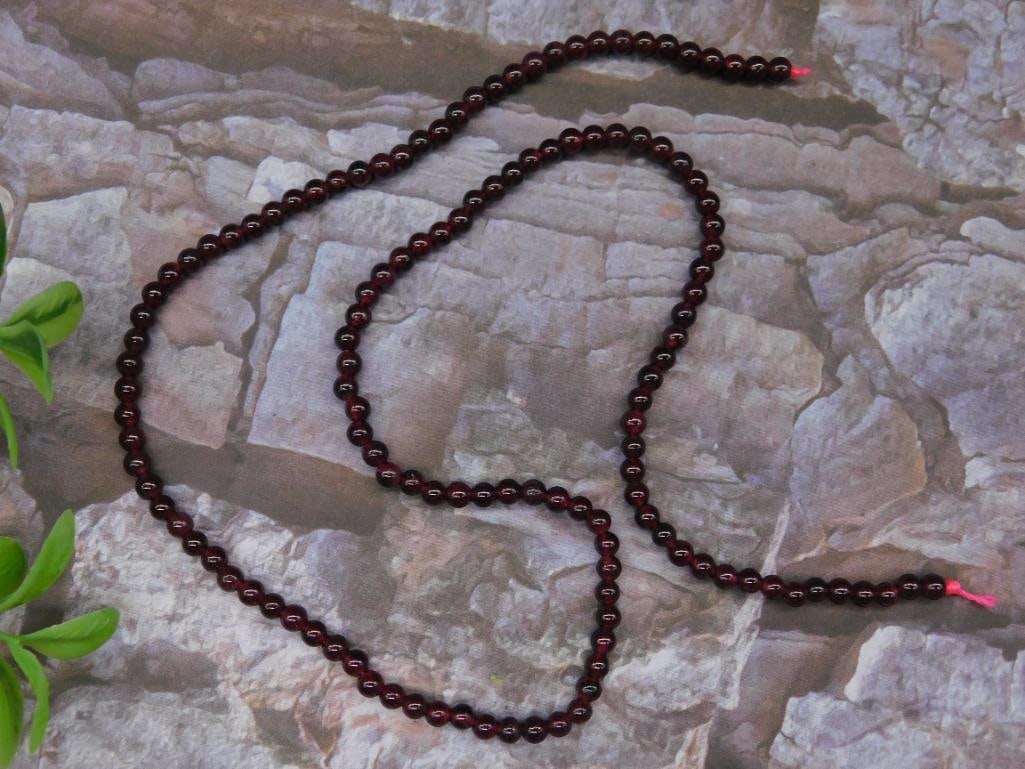Single-Strand Red Garnet Beads: Single-Strand Red Garnet Beads