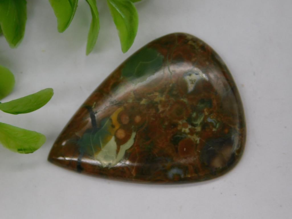 Rainforest Jasper Cabochon Rock Stone Lapidary Specimen: Rainforest Jasper Cabochon Rock Stone Lapidary Specimen