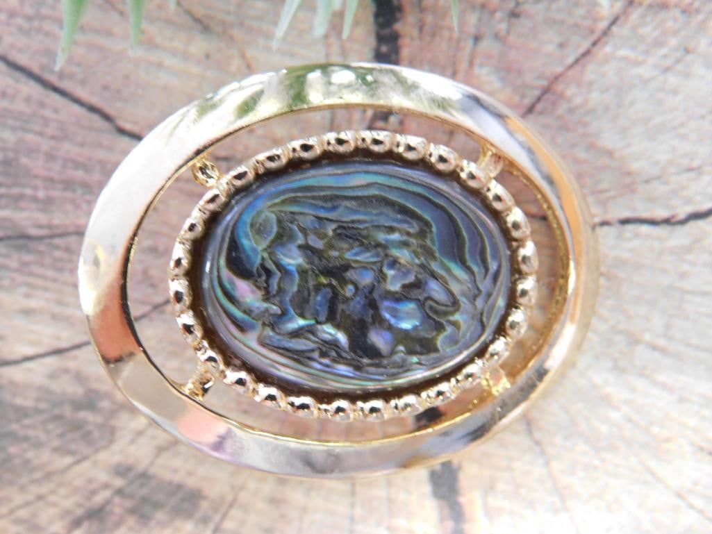 ABALONE PENDANT ROCK STONE LAPIDARY SPECIMEN: ABALONE PENDANT ROCK STONE LAPIDARY SPECIMEN