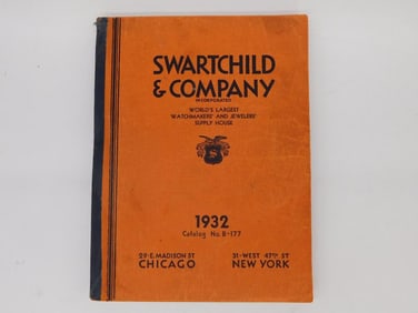 1932 Swartchild & Company Watchmaker Supply Catalog WATCHMAKER WATCHMAKING TOOLS