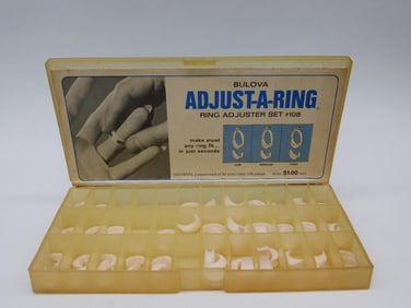 Bulova Ring Adjust-A-Ring Set #108 with Case WATCHMAKER WATCHMAKING TOOLS