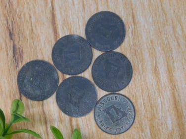 MISSOURI SALES TAX RECEIPT COINS VINTAGE ANTIQUE