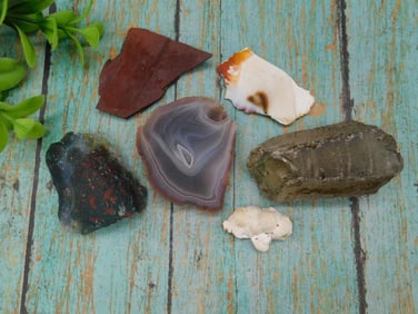 MIXED ROUGH ROCKS ROCK STONE LAPIDARY SPECIMEN