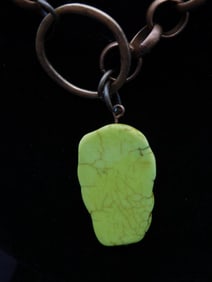 IMPRESSION JASPER PENDANT ON CHAIN NECKLACE ROCK STONE LAPIDARY SPECIMEN