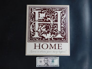 Home Floral Design Decorative Sign