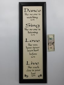 Inspirational Wall Art With Black Frame