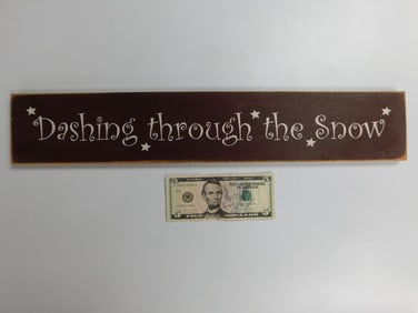 Dashing Through the Snow Decorative Wooden Sign