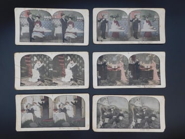 STEREOVIEW CARDS LOT OF 6 VINTAGE ANTIQUE