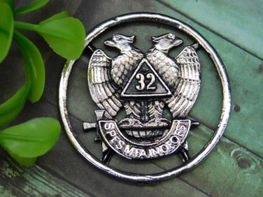 CUT COIN COLLECTIBLE VINTAGE ANTIQUE