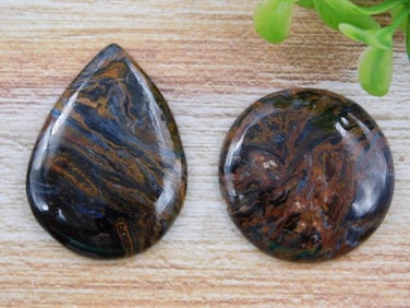PIETERSITE CABOCHONS ROCK STONE LAPIDARY SPECIMEN