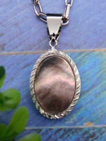 GENUINE STONE PENDANT ON CHAIN NECKLACE ROCK STONE LAPIDARY SPECIMEN
