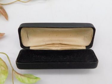 Small Black Velvet-Lined Jewelry Box