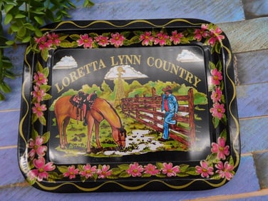 Loretta Lynn Country Decorative Tin Tray