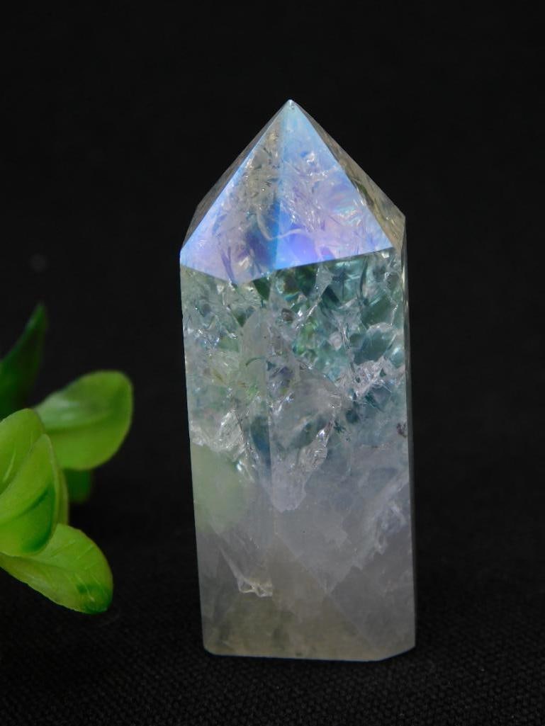 Rainbow Quartz Crystal Point Tower for Display or Collection ROCK STONE LAPIDARY SPECIMEN: Rainbow Quartz Crystal Point Tower for Display or Collection ROCK STONE LAPIDARY SPECIMEN