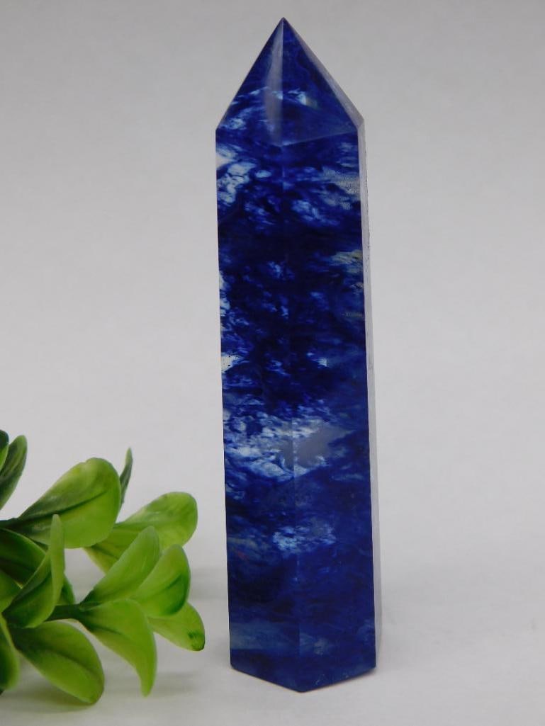 Blue Stone Obelisk with Pointed Tip ROCK STONE LAPIDARY SPECIMEN: Blue Stone Obelisk with Pointed Tip ROCK STONE LAPIDARY SPECIMEN