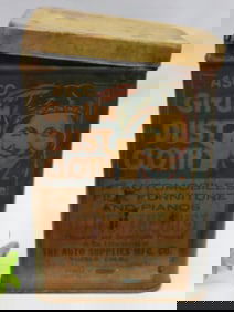 Vintage Asco Git Um Dust Cloth Tin With Lid