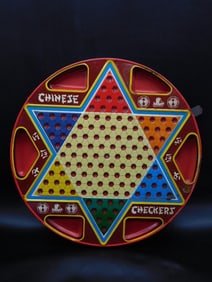 OHIO ART CHINESE CHECKERS BOARD VINTAGE ANTIQUE TOY