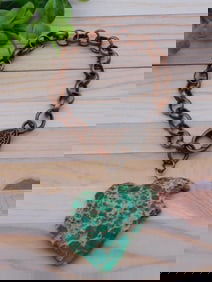 HATMAN ORIGINAL GREEN STONE AND COPPER BRACELET